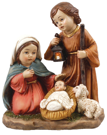 Resin Children’s Nativity Set – 5 inch – 4 Figures – 89905